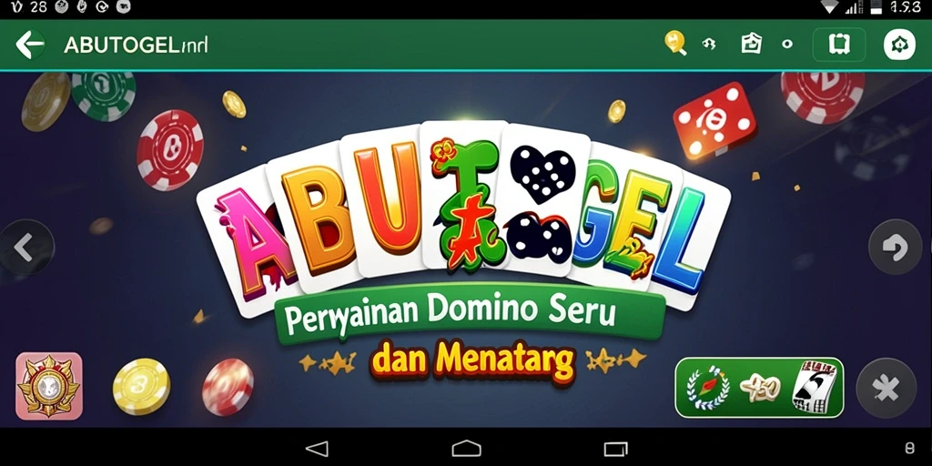 Screenshot gameplay ABUTOGEL menampilkan suasana permainan Domino yang seru.