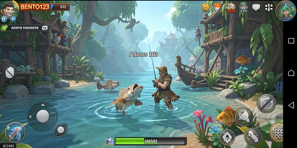 Tampilan screenshot BENTO123 dengan aksi memancing yang seru.