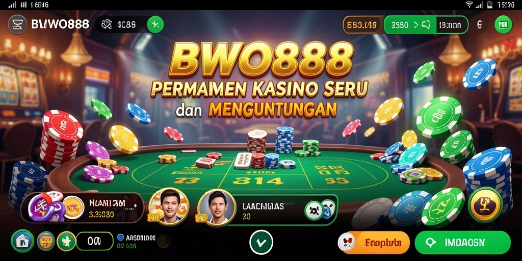 Tampilan menarik gameplay BWO888 dengan berbagai permainan Kasino.