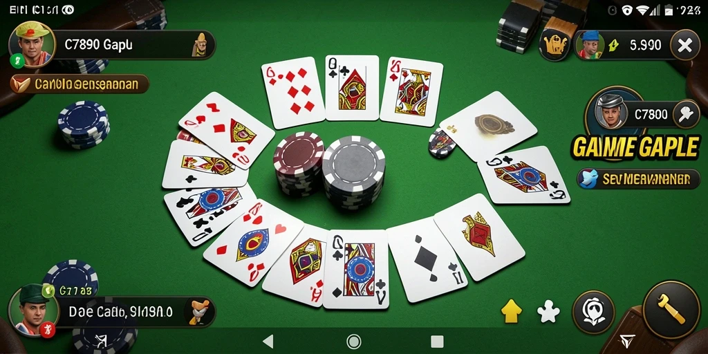 Tampilan game Gaple yang seru dan menantang.