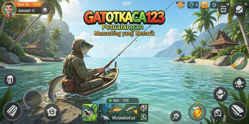 Screenshot GATOTKACA123 menampilkan gameplay menarik saat memancing.
