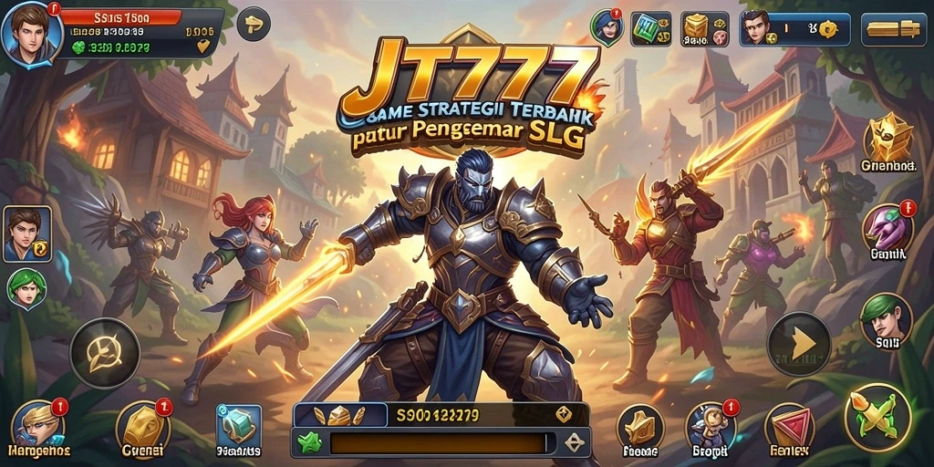 Tangkapan layar utama menunjukkan pertempuran strategis dalam JT777.