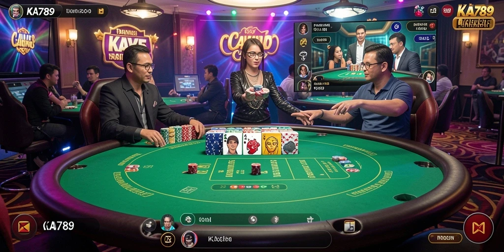 Screenshot gameplay KA789 menampilkan pengalaman Live Casino yang realistis.