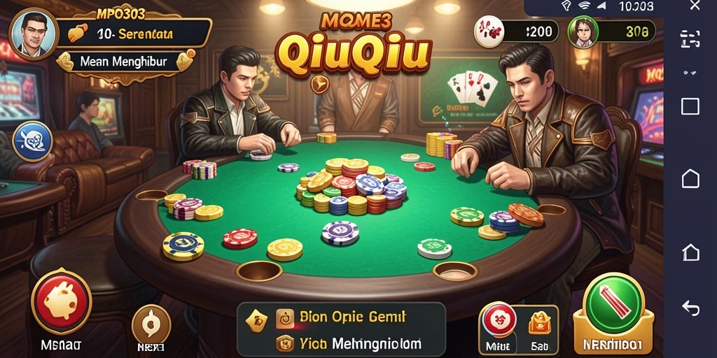 Screenshot utama MPO303 yang menampilkan gameplay QiuQiu.