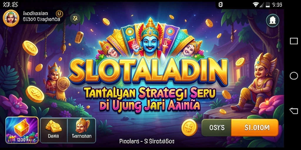 Tampilan menarik dari gameplay strategi yang mendebarkan di SLOTALADIN.