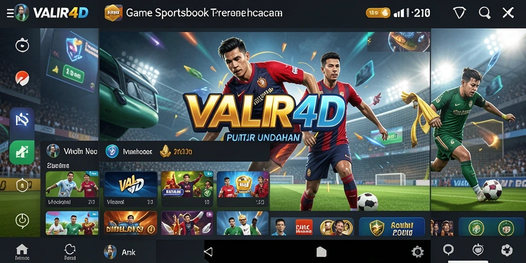 Tangkapan layar gameplay Sportsbook di VALIR4D menunjukkan antarmuka yang intuitif dan menarik.